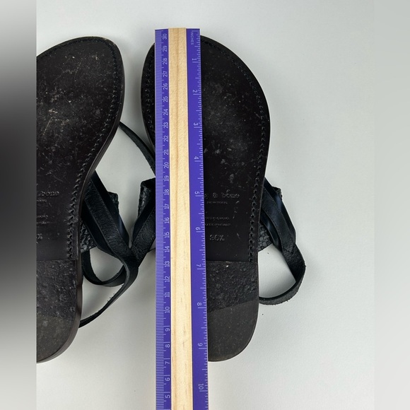 RAG & BONE SIGRID T-STRAP THONG FLIP FLOP SANDAL BLACK SIZE 36.5 SIZE 6.5 - Picture 9 of 11